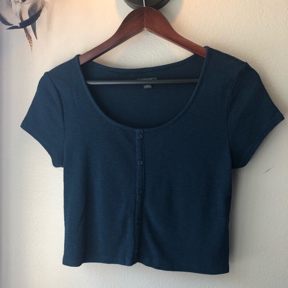 wild fable Tops - Dark teal crop top